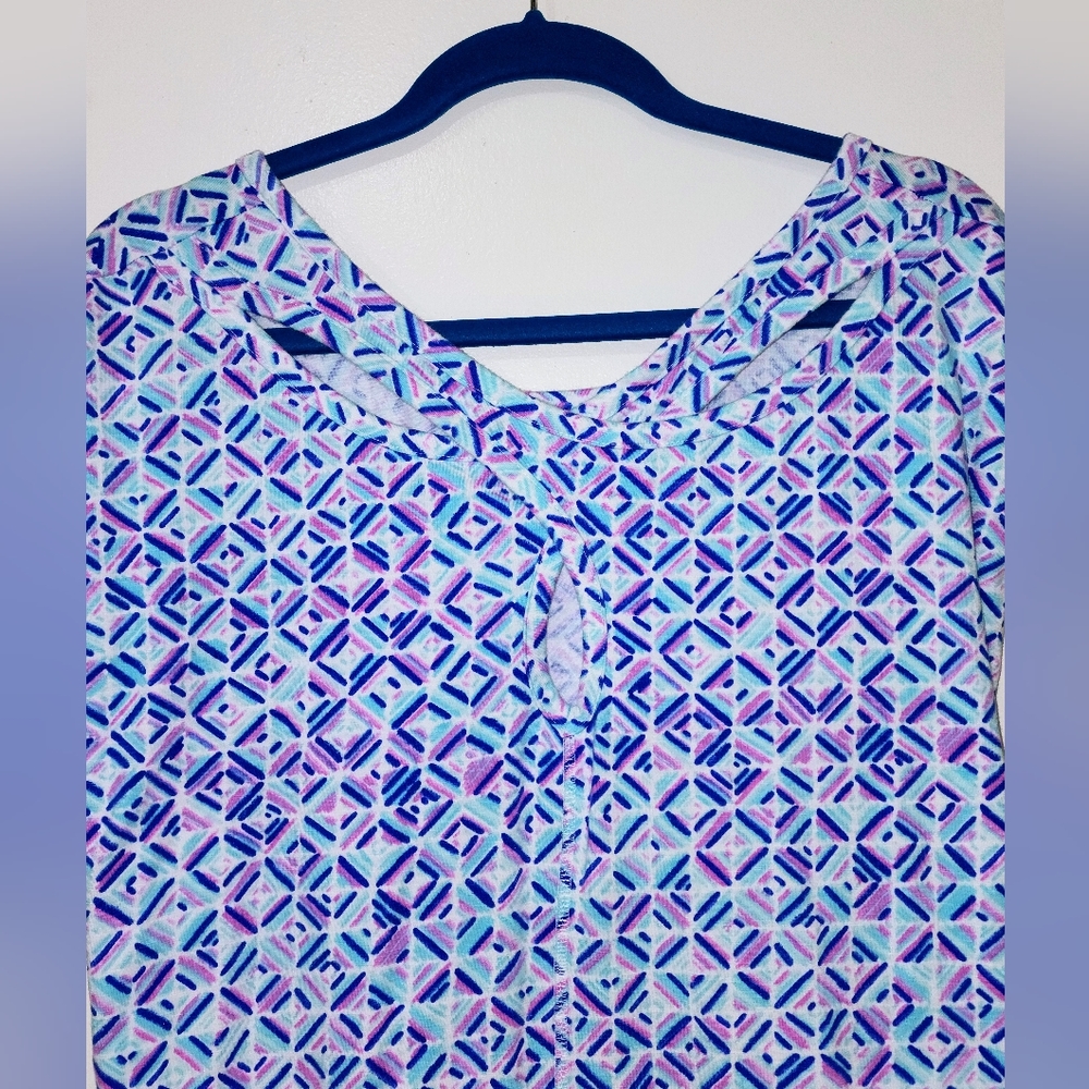 T By Talbots Size2x Geometric Shape 1/4 Sleeve Bl… - image 3